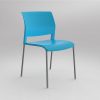 OL Stacking Game 4 Leg Chair with Silver Powdercoat Frame