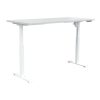 OL Quick Stand Desk in White Top with White Base