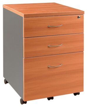 GP OMsystem Commercial Office Mobile Pedestal 2 Drawers & 1 File