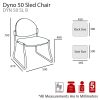 MA Dino 50 Stackable Black Sled Base Chair
