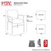 MA Martin Chrome Leg Stackable Meshback Arm Chair