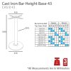 MA Cast Iron Round Bar Table