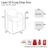 MA Lazer 50 Stackable Drop Arm Chair