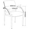ST Maxi Hospitality Chair with 4 Black Legs