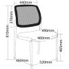 ST Maxi Mesh Back Hospitality Chair with 4 Black Legs