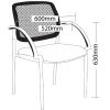 ST Maxi Mesh Back Hospitality Chair with 4 Legs - Chrome