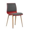 ST Pod Fabric Upholstered Breakout Chair with Timber Base