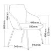 ST Gold Chrome Legs Fabric Upholstered Breakout Chair