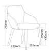 ST Gold Timber Legs Fabric Upholstered Breakout Chair- Natural