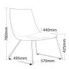 ST Ridge Chrome Sled Base Fabric Upholstered Breakout Chair