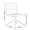 ST Smoke Black 4 Star Base Fabric Upholstered Boardroom Chair