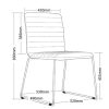 ST Smoke Black Sled Base Fabric Upholstered Breakout Chair