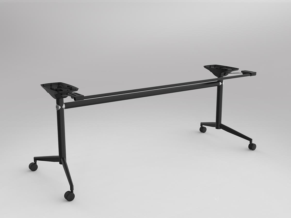 UNIFLIP140-B_F UNI Flip Black Table Frame to Suit Worksurface Size of 1800-2200mm