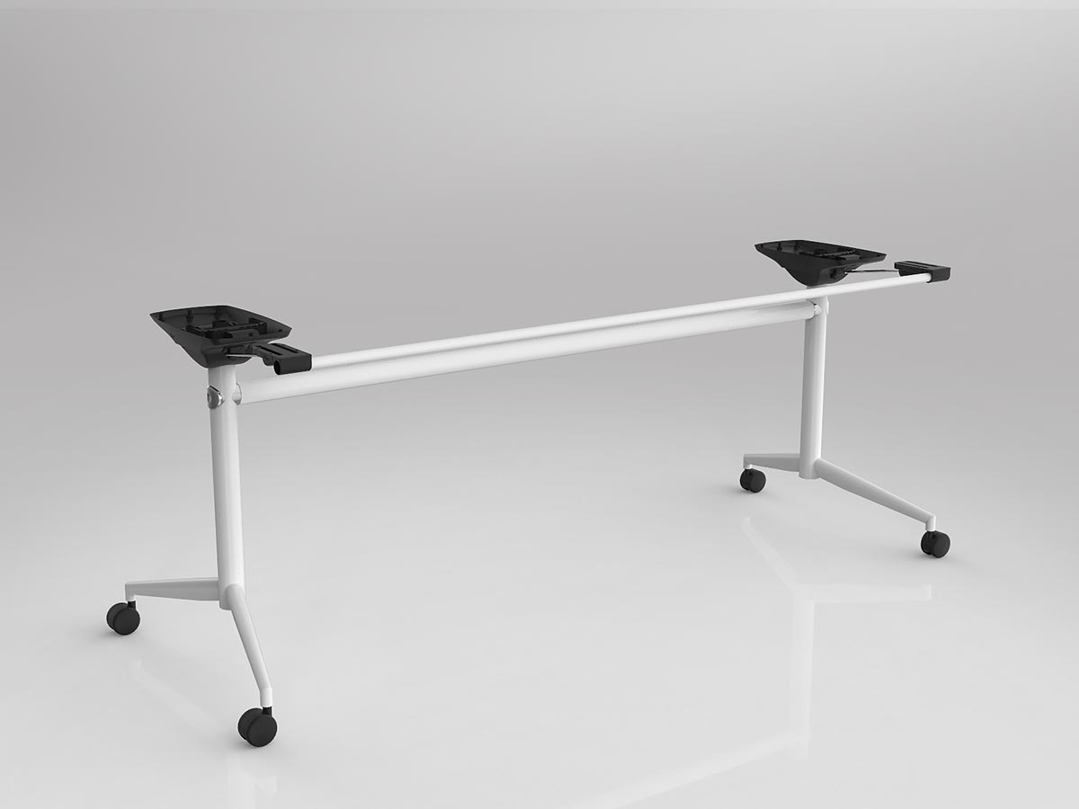 UNIFLIP140-W_F UNI Flip White Table Frame to Suit Worksurface Size of 1800-2200mm